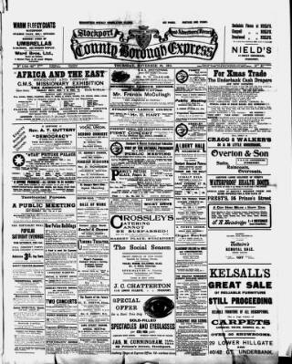 cover page of Stockport County Express published on November 30, 1911