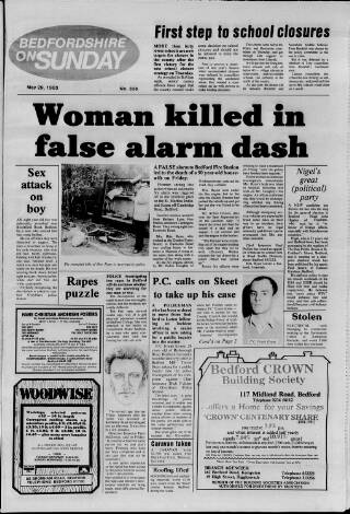 cover page of Bedfordshire on Sunday published on May 29, 1983