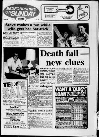 cover page of Bedfordshire on Sunday published on July 6, 1986