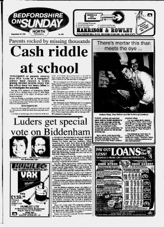 cover page of Bedfordshire on Sunday published on September 18, 1988