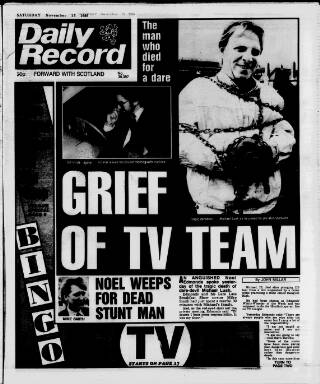 cover page of Daily Record published on November 15, 1986