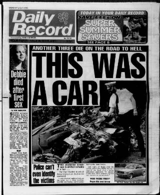 cover page of Daily Record published on July 6, 1992