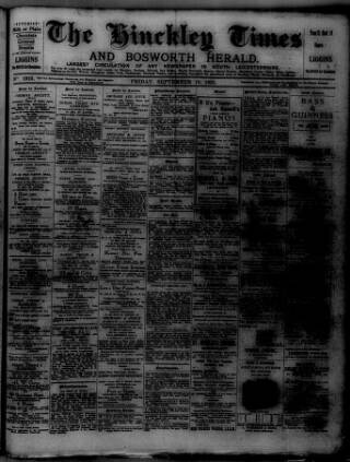 cover page of Hinckley Times published on September 18, 1925
