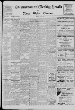 cover page of Caernarvon & Denbigh Herald published on July 6, 1945