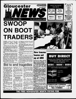 cover page of Gloucester News published on July 6, 1995
