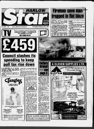 cover page of Harlow Star published on February 28, 1991