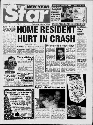 cover page of Harlow Star published on December 30, 1998