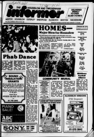 cover page of Hounslow & Chiswick Informer published on February 28, 1980