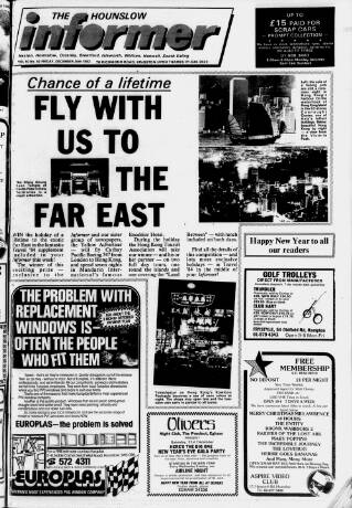 cover page of Hounslow & Chiswick Informer published on December 30, 1983