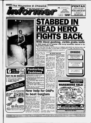 cover page of Hounslow & Chiswick Informer published on November 30, 1990