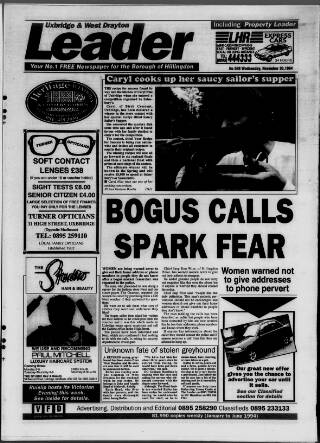 cover page of Uxbridge Leader published on November 30, 1994