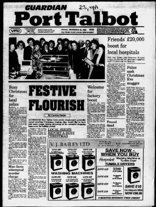 cover page of Port Talbot Guardian published on December 30, 1988