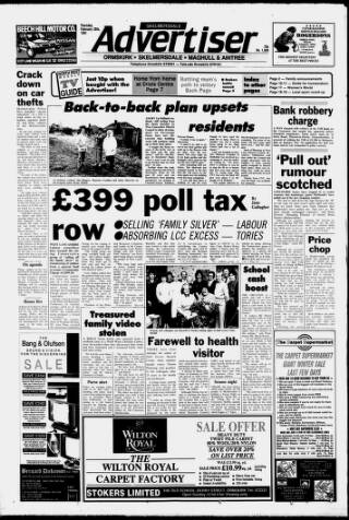 cover page of Skelmersdale Advertiser published on February 28, 1991