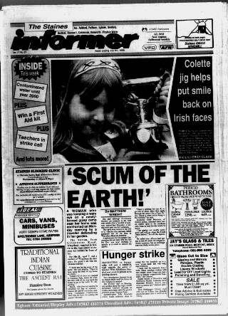 cover page of Staines Informer published on July 6, 1990