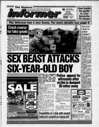 cover page of Staines Informer published on December 30, 1994