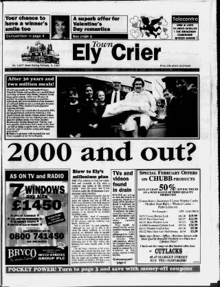 cover page of Ely Town Crier published on February 8, 1997