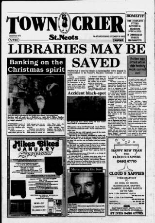 cover page of St Neots Town Crier published on December 30, 1989