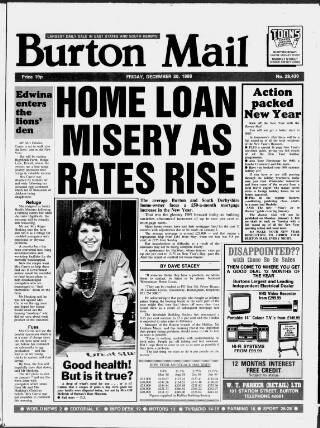 cover page of Burton Daily Mail published on December 30, 1988