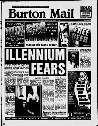 cover page of Burton Daily Mail published on November 30, 1999