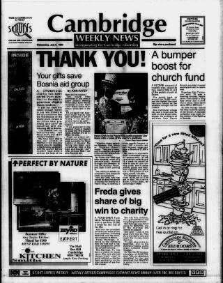 cover page of Cambridge Weekly News published on July 6, 1994