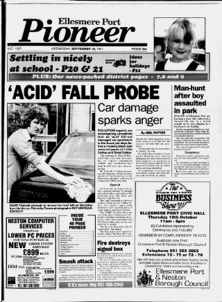 cover page of Ellesmere Port Pioneer published on September 18, 1991