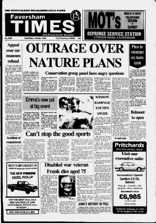 cover page of Faversham Times and Mercury and North-East Kent Journal published on May 29, 1986
