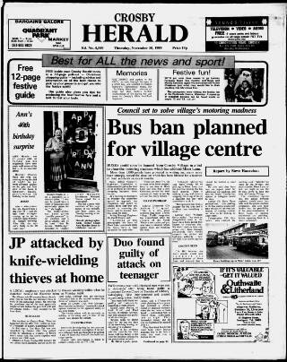 cover page of Crosby Herald published on November 30, 1989