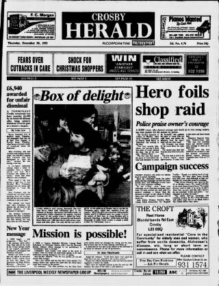 cover page of Crosby Herald published on December 30, 1993