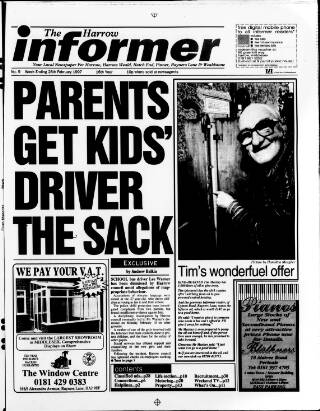 cover page of Harrow Informer published on February 28, 1997