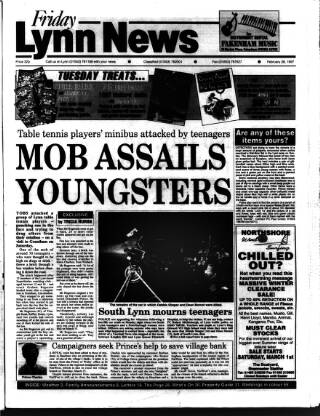 cover page of Lynn Advertiser published on February 28, 1997