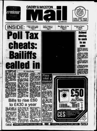cover page of Oadby & Wigston Mail published on February 28, 1991