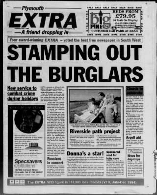 cover page of Plymouth Extra published on July 6, 1995