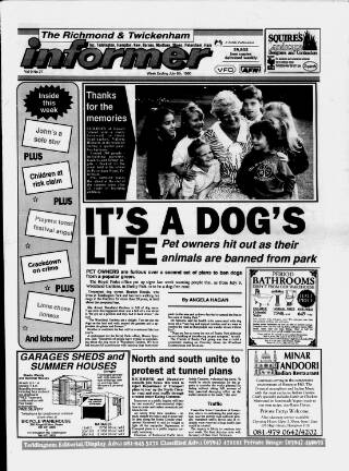 cover page of Richmond Informer published on July 6, 1990