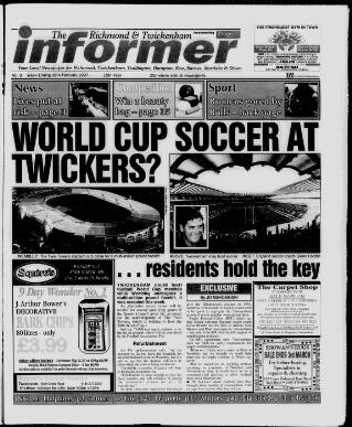 cover page of Richmond Informer published on February 28, 1997