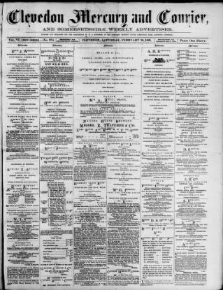 cover page of Clevedon Mercury published on February 28, 1891