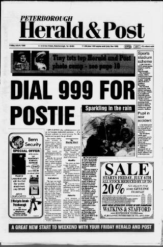 cover page of Peterborough Herald & Post published on July 6, 1990
