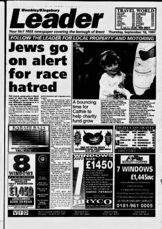 cover page of Wembley Leader published on September 18, 1997