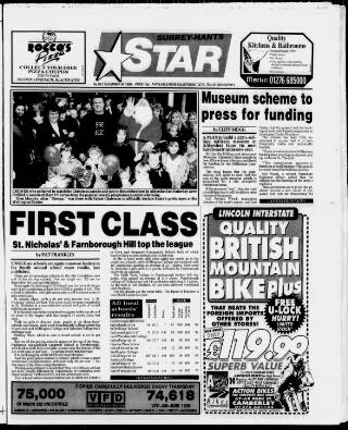 cover page of Surrey-Hants Star published on November 30, 1995
