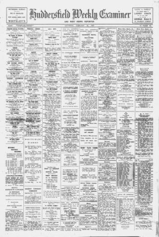 cover page of Huddersfield and Holmfirth Examiner published on February 28, 1959