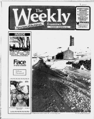 cover page of Huddersfield and Holmfirth Examiner published on December 30, 1981