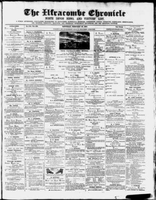 cover page of Ilfracombe Chronicle published on February 28, 1880