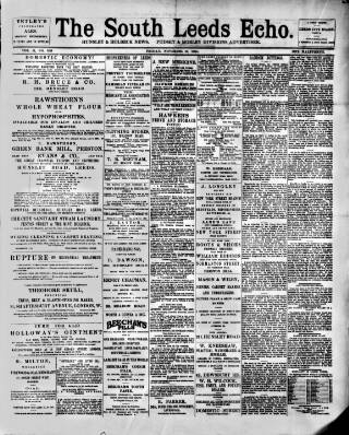 cover page of South Leeds Echo published on November 30, 1894