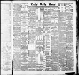 cover page of Leeds Daily News published on February 28, 1889