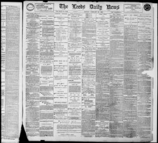 cover page of Leeds Daily News published on February 28, 1898