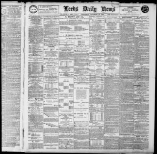 cover page of Leeds Daily News published on November 30, 1898
