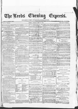 cover page of Leeds Evening Express published on May 29, 1868