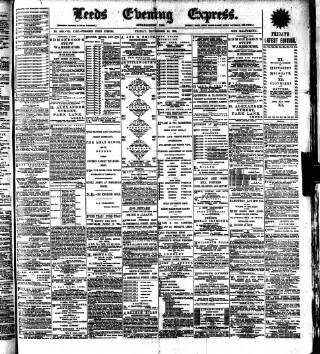 cover page of Leeds Evening Express published on November 15, 1889