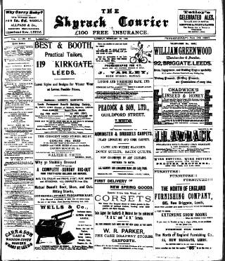 cover page of Skyrack Courier published on February 28, 1903