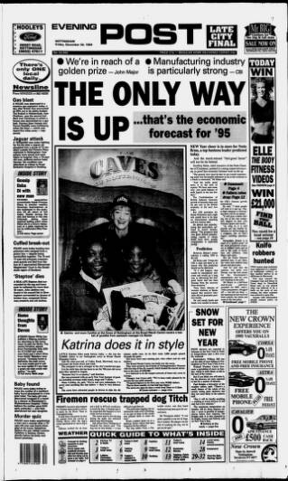 cover page of Nottingham Evening Post published on December 30, 1994