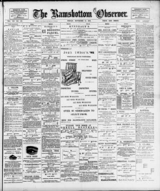 cover page of Ramsbottom Observer published on November 15, 1901